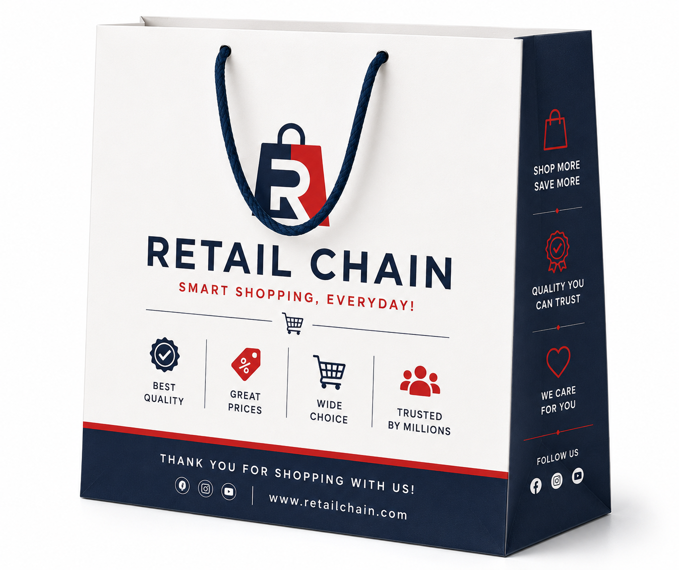 Retail Chain Printed Promotional Bag